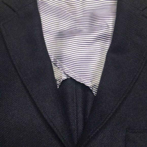 Eden Park Mens Navy Wool Blazer With Suede Elbow Patches Three-Button Front Mult - Picture 8 of 16